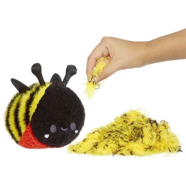Fluffies Stuffiez - ASMR-plysch att anpassa - Bee/nyckelpiga - Fyllning för att ta bort och upptäcka en annan karaktär - Des