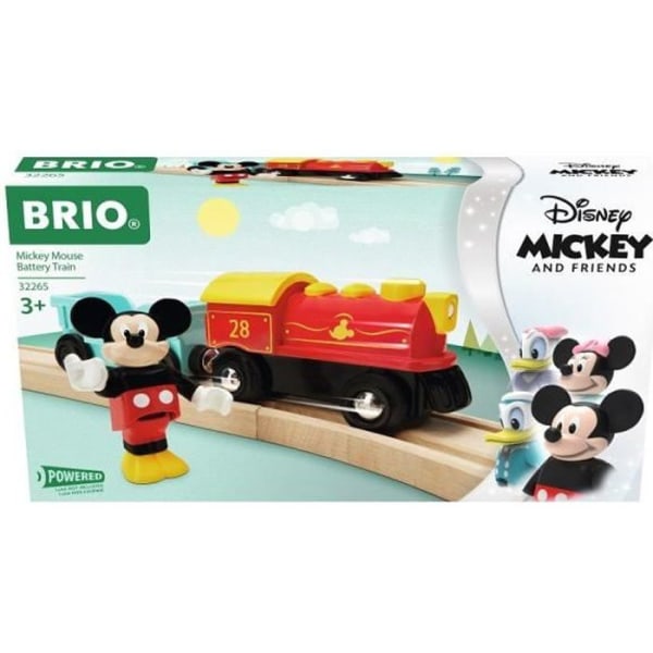 DISNEY Brio batteridrivet tåg Mickey Mouse - batterifritt tåg för trätågskrets - Ravensburger - Från 3 år - 32265
