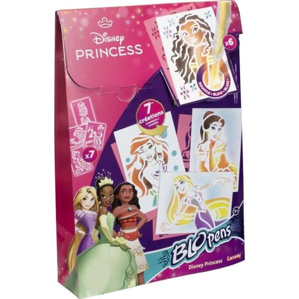 Blopens - LANSAY - Disney Princess - 7 stenciler - från 5 år och uppåt