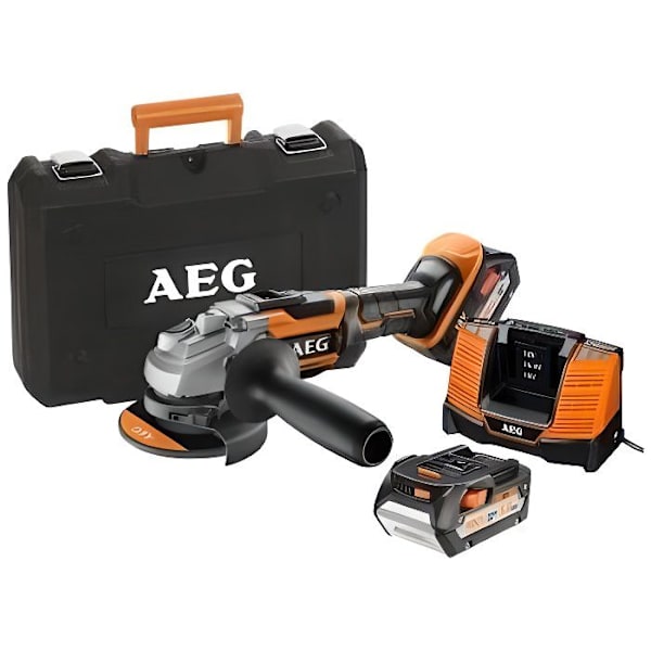 AEG POWERTOOLS Kvarn 125 mm 18V borstlös, 2 x 5,0 Ah Li-jon