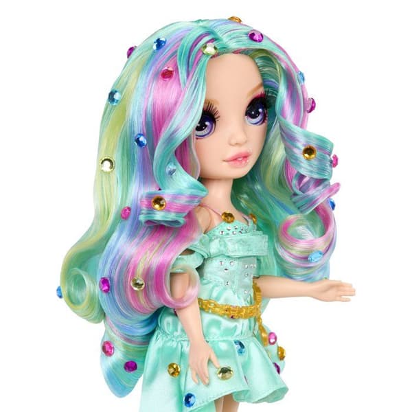 Rainbow High - Be Dazzling Modedocka - Celine Turkos - 28 cm - Gnistrande ädelstenar och tillbehör ingår