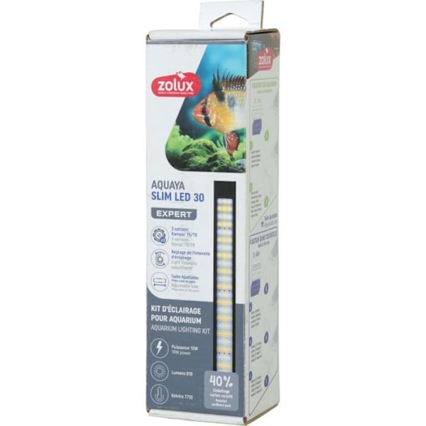Ljuslist - Zolux - Smal LED dimbar - Justerbar och anpassningsbar som ersättning för ett T8 eller T5 neonrör - 30 cm