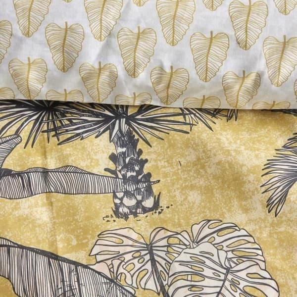 SUNSHINE LOUISA Printed Sängkläder Set - IDAG - Gul 260x240cm
