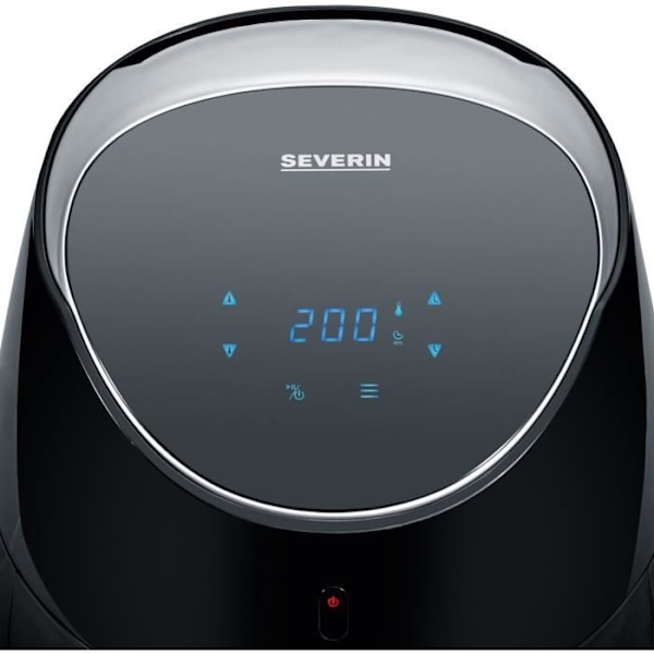 SEVERIN FR2445 XXL varmluftskokare: 5L - Oljefri fritös - 8 program - justerbar termostat - LED-display - svart / i