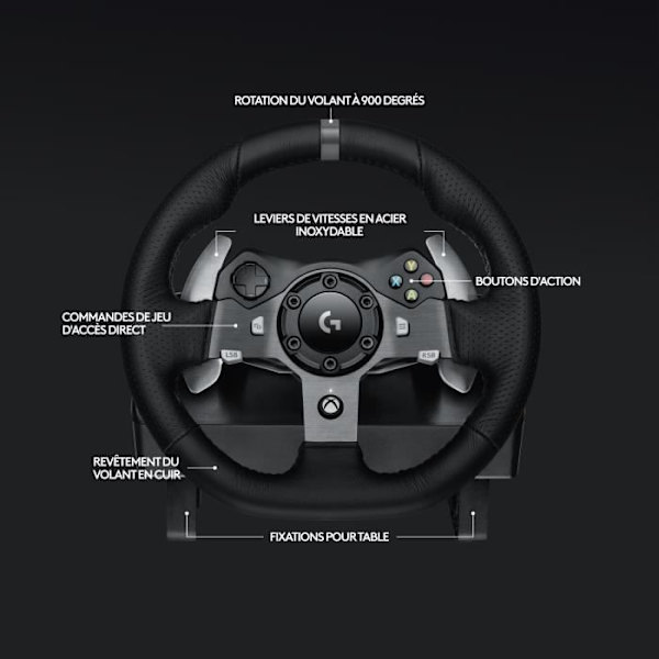LOGITECH G920 Racing Force racinghjul - Xbox One och PC