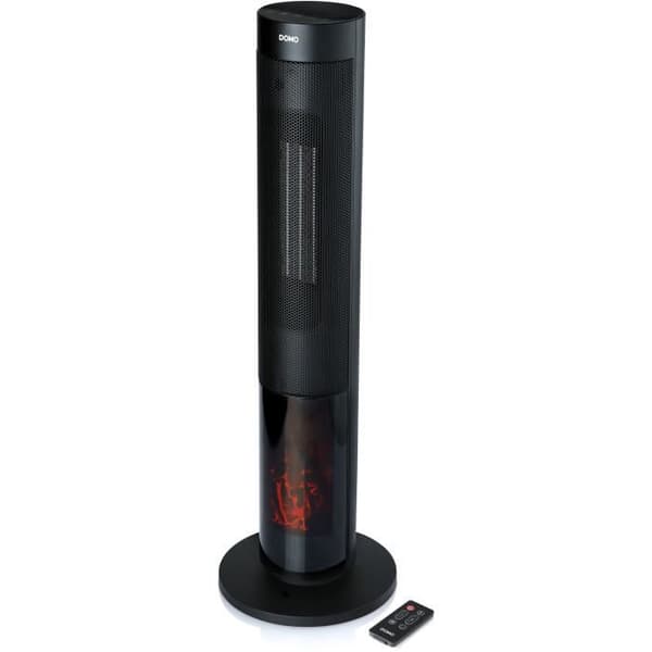 Keramisk värmeelement med vedeldseffekt - 2000 W - DOMO - DO7345H - 83,5 cm - Svart