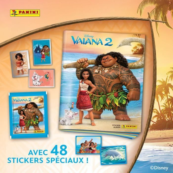 Album - PANINI - Vaiana 2 - 192 klistermärken - 48 briljanter - Fängslande äventyr