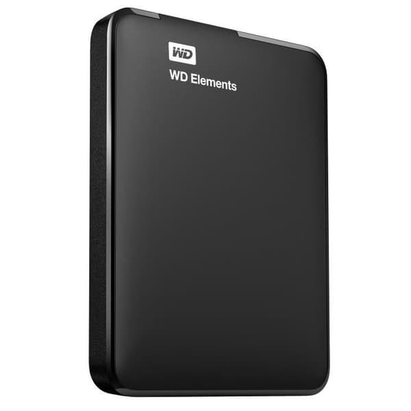Western Digital Elements Portable 4TB extern hårddisk 2,5 tum USB 3.2 Gen 1 (svart) för snabba dataöverföringar Svart