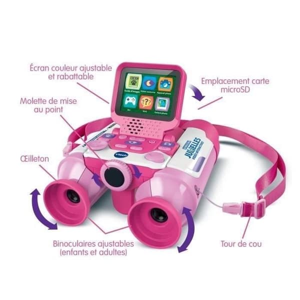 VTECH - GENIUS XL - INTERAKTIV VIDEOKIKARE ROSA - Flerfärgad