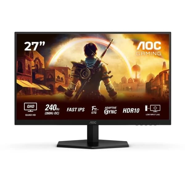 PC-spelskärm - AOC - 27'' - QHD - 240Hz - Snabb IPS - 0.3ms - Q27G42ZE