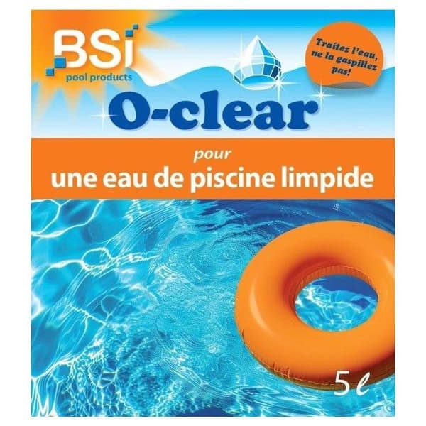 BSI Crystal Clear Pool Clarifier - 5 L - Klart och kolsyrat vatten - Transparent - För poolbruk