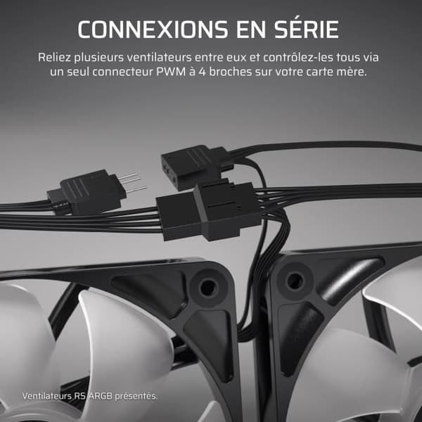 140mm PWM fläkt - CORSAIR - RS140 - Vit