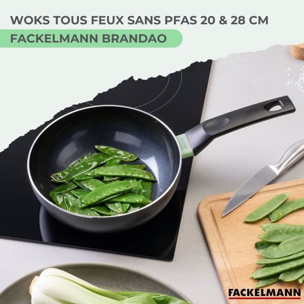 Set med 2 wokar - FACKELMANN - Brandao - 20 och 28 cm