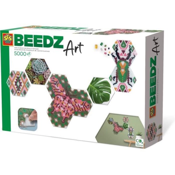 SES CREATIVE - Beedz Art - Botaniska hex-plattor