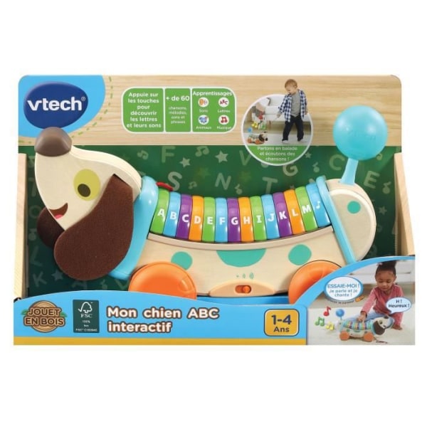 VTECH BABY - My Interactive ABC Dog (FSC Wooden Toy)