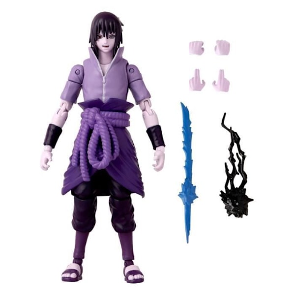 BANDAI Anime Heroes - Naruto Shippuden - Anime heroes 17 cm actionfigur - Sasuke Uchiha Rinnegan/Mangekyo Sharingan