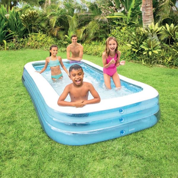INTEX Rektangulär uppblåsbar pool för familjen - 3,05 x 1,83 x 0,56 m