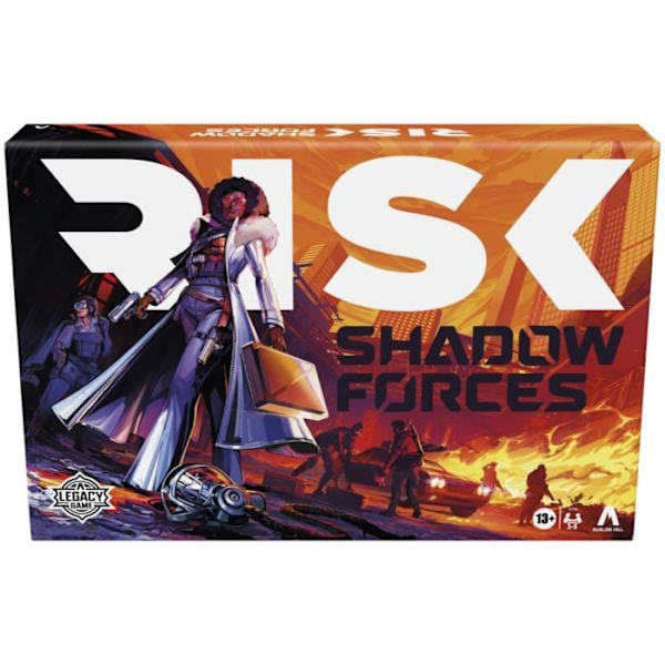 Risk Shadow Forces, strategispel, Legacy brädspel för familjer och vuxna, i åldern 13, 3 till 5 spelare, Avalon Hill