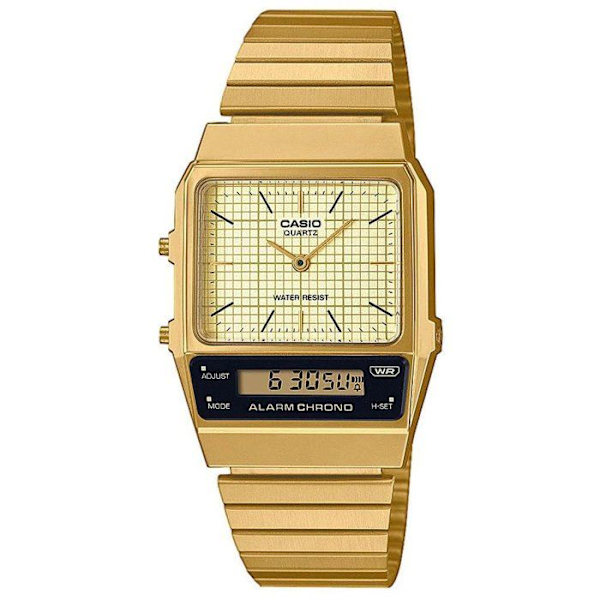 Klocka - CASIO - AQ - Unisex - Guld - Kvarts - Digital
