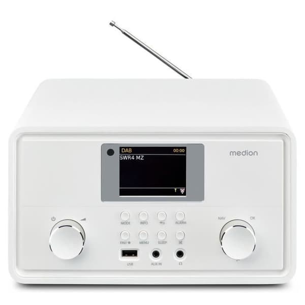 Internetradio - MEDION - DAB - Bluetooth - 2x10W RMS - Vit