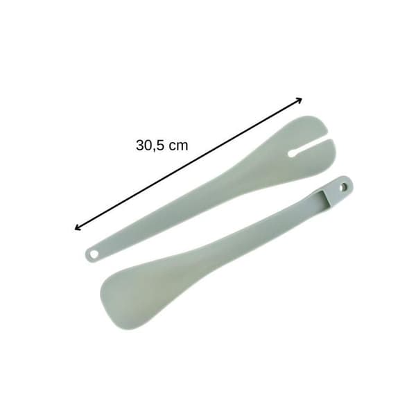 Set med 2 salladsskålar och salladsbestick - FACKELMANN - 20,5 och 25 cm