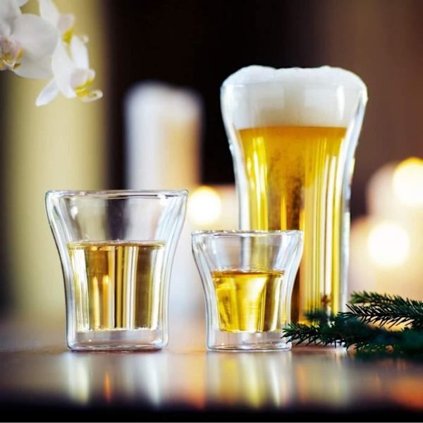 Set med 2 glas - BODUM - Assam - Dubbelväggig - 0,2 l - Transparent