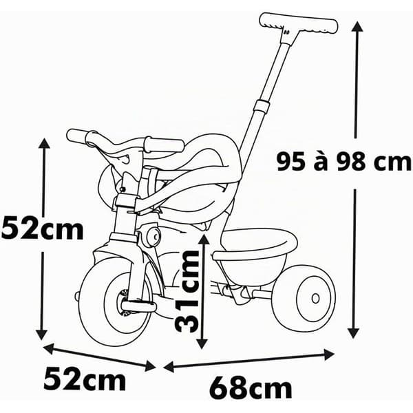 SMOBY - Be move confort - Be Move Confort Beige Trehjuling