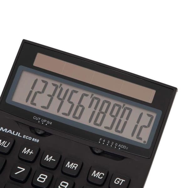 Bordskalkylator - MAUL - ECO 850 - 12 siffror - Svart