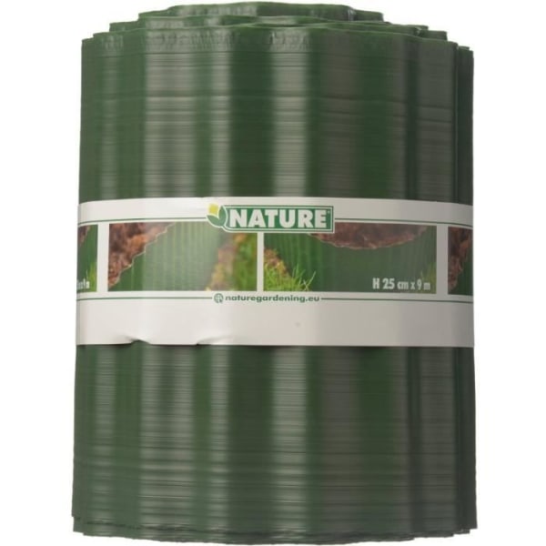 NATUR Polyetylen gräsmatta kant 25cm X 9m