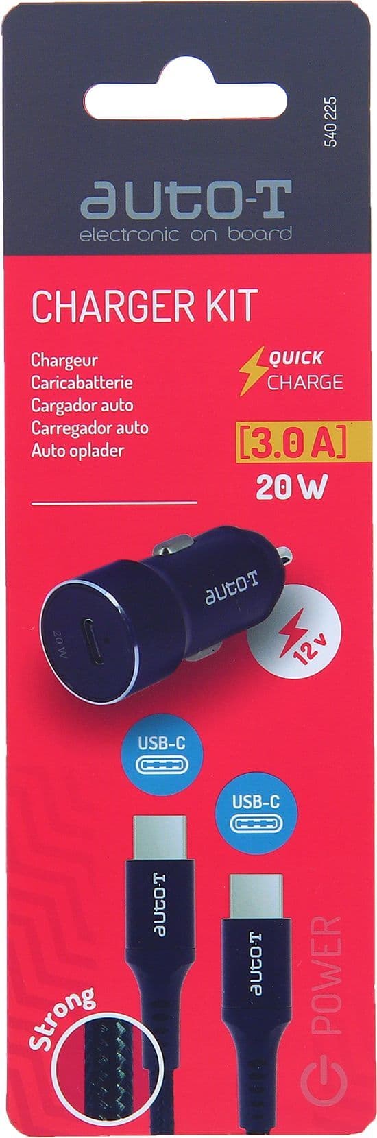 Billaddarsats - AUTO T - 540225 - USB-C - 20 W - 5 A