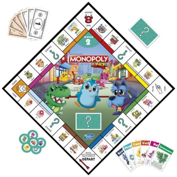 Monopoly Junior 2 i 1 - Brädspel för barn
