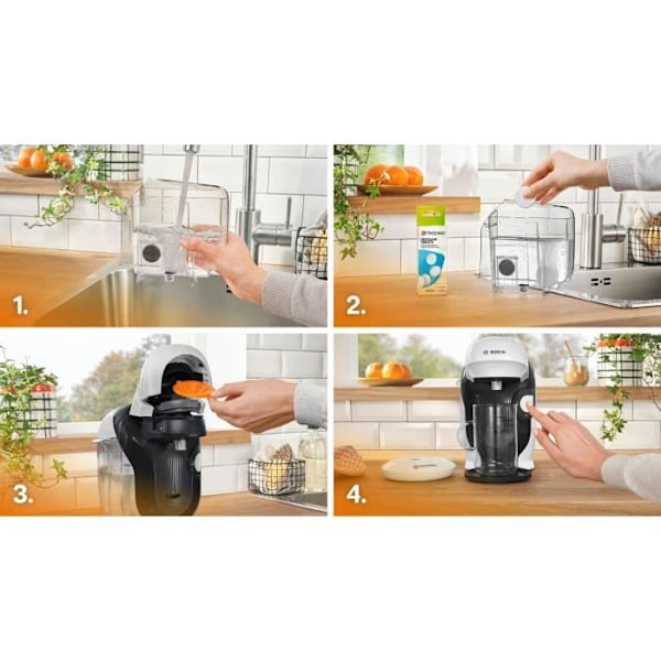 Multidrink kaffemaskin - BOSCH - TASSIMO - T11 Style vit - 1400 W
