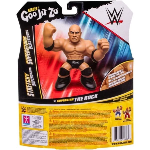Stretchig figur - GOO JIT ZU WWE - The Rock - 11 cm - Elastisk struktur - 3x stretchig