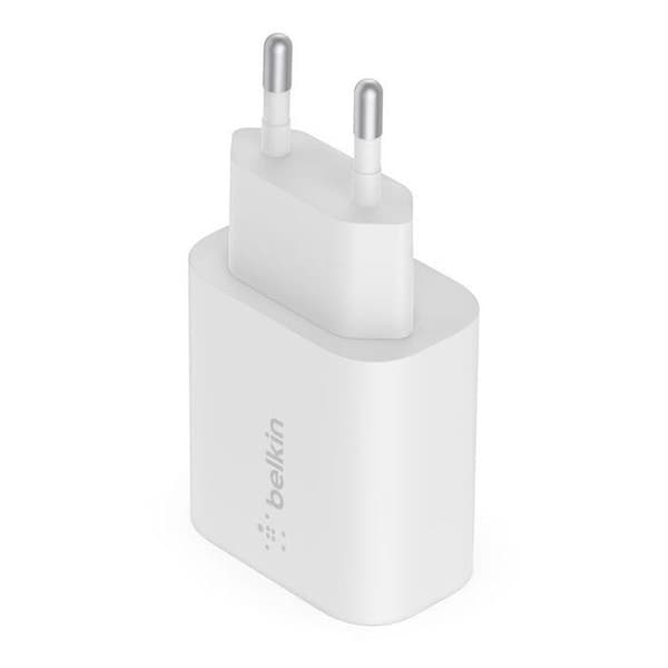 Väggladdare - BELKIN - USB-C - 25W - PD PPS - Vit