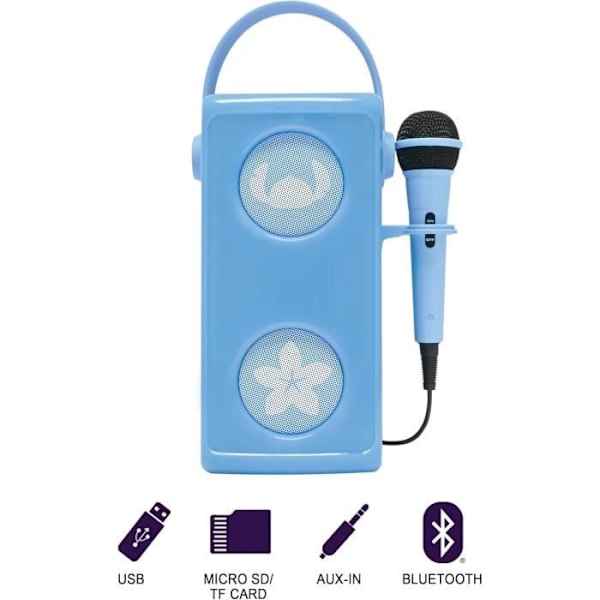 Kraftfull Stitch Lighted Bluetooth-högtalare med mikrofon
