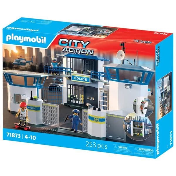 Playmobil 71873 Poliscentral, Poliser, Stadsaction, 253 delar, Ålder 4+