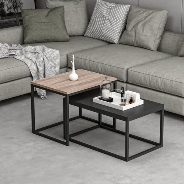 Soffbord - LEKA - Rektangulärt - Antracit - 72 x 45 x 37 cm