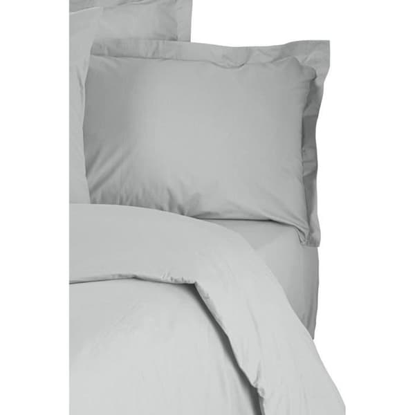 Bäddset - 1 påslakan 220 x 240 cm + 2 örngott 60 x 60 cm - 100% förstärkt bomull - Grå