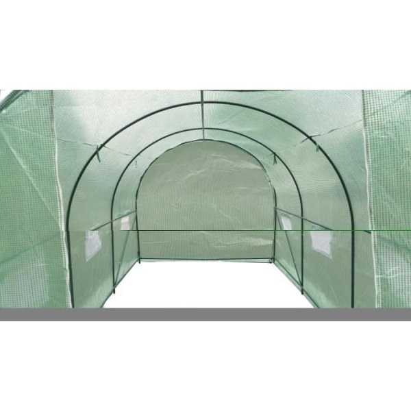 Tunnel Garden Greenhouse - 6 m2 - 140 g polyetenduk och stålrör med 18 mm diameter