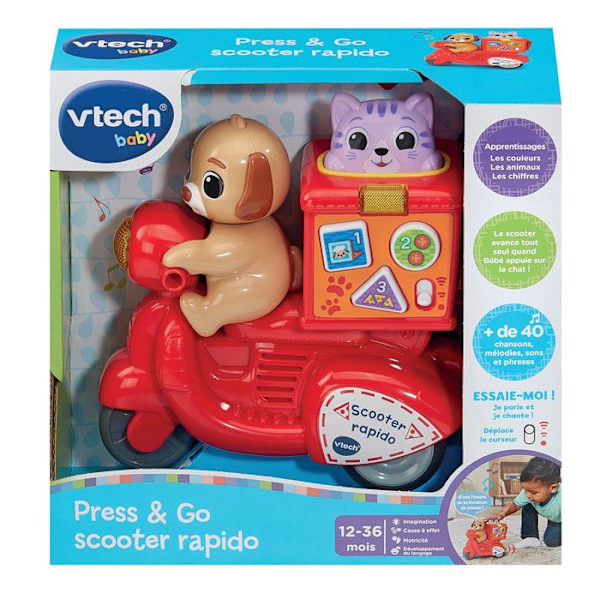 VTECH BABY - TRYCK & GO SCOOTER RAPIDO - Röd