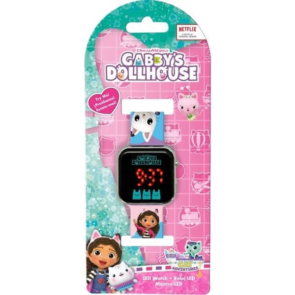 Gabbys dockhus LED-klocka - BARN LICENSERING - GD00019