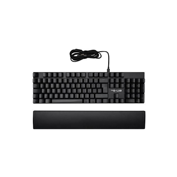 Mekaniskt speltangentbord - THE G-LAB - KEYZ -CARBON -EX/FR - Bakgrundsbelyst - Blå switch - Handledsstöd - FR