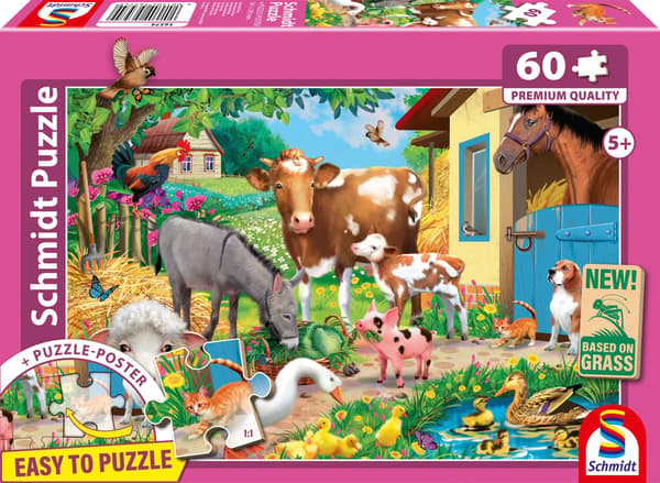 Pussel - SCHMIDT SPIELE - Husdjur - 60 bitar - Ålder 5+