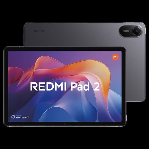 Redmi Pad 2 Android Surfplatta Bundle - Fransk Version - 11" 2.5K Skärm - 128 GB - Grå + Fodral + Stylus + Tangentbord