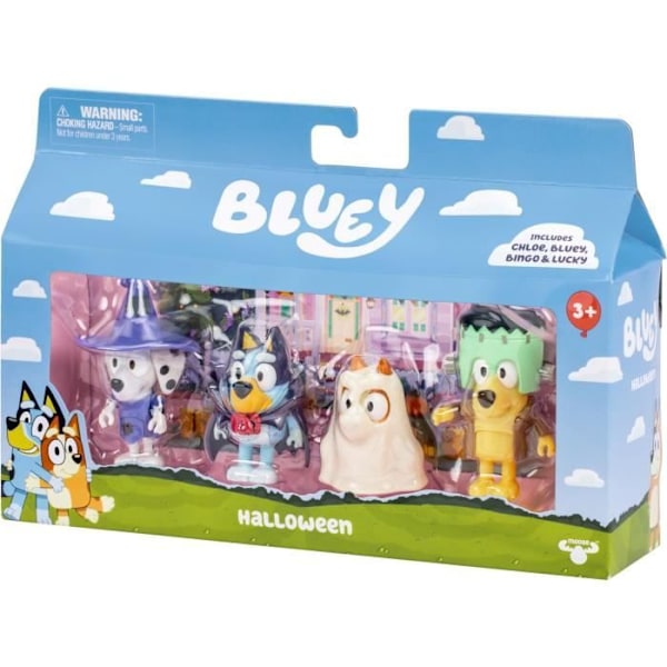 Figurbox-set - BLUEY - Kostymer - 4 ledade figurer - Tillbehör ingår
