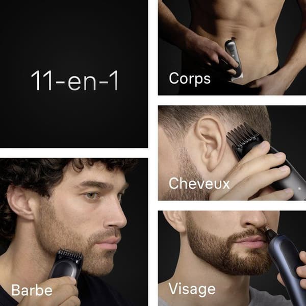 Multifunktionell trimmer - BRAUN - MGK7540 - 120 min - Vattentät - Svart