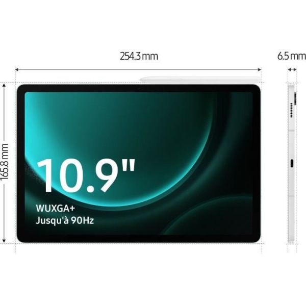 Touch Tablet - Samsung - Galaxy Tab S9 FE - 10.9 - RAM 6GB - 128 GB - Silver - S Pen ingår