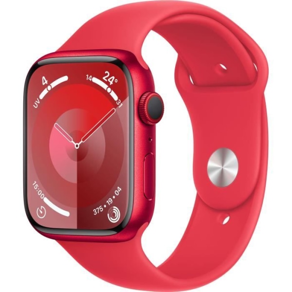 Apple Watch Series 9 GPS + Cellular - 45mm - (PRODUCT)RED Aluminiumfodral - (PRODUCT)RED Sport Band Armband - S/M