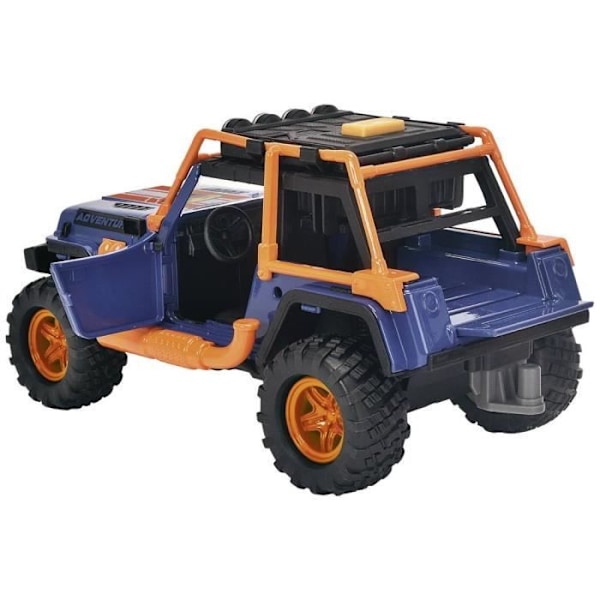 Dickie - Dinosaur Commander - 1 Jeep Wrangler med släp + 1 ledad figur + 2 dinosaurier