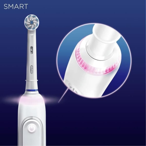 ORAL-B Smart Sensitive uppladdningsbar elektrisk tandborste 1 Bluetooth-anslutet  handtag, 1 borsthuvud, 1 gratis resväska ac31 | Fyndiq